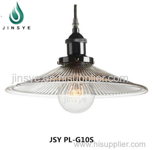 Glass umbrella shade pendant industrial light