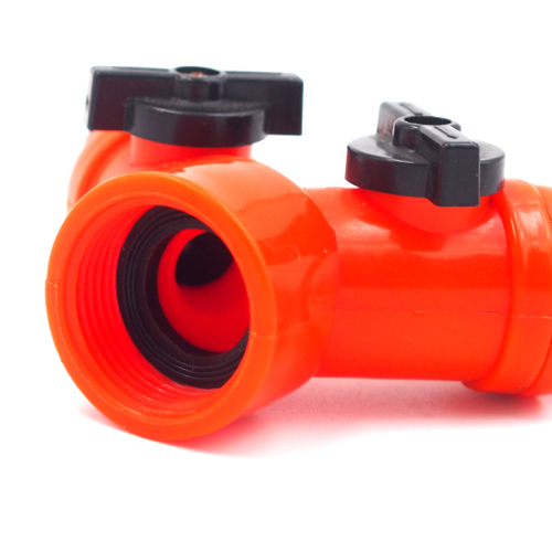 Plastic Garden Y Tap Coupling With double outlet and Valve