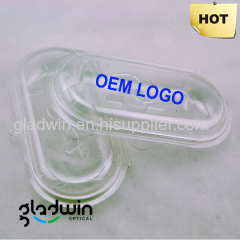 Glasses clamshell case for