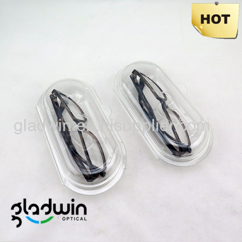 Glasses clamshell case for