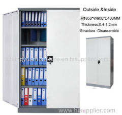 knocked-down structure 2 doors steel filing cabinet/ steel cupboard/metal bookshelf