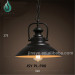 Iron material vintage metal industrial pendant light