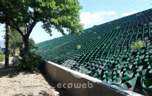 Ecoweb Geocell used in earthwork