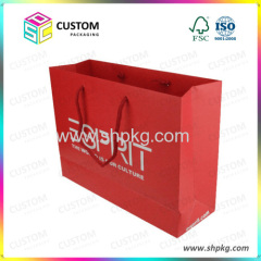 Red paper bag shopping bag