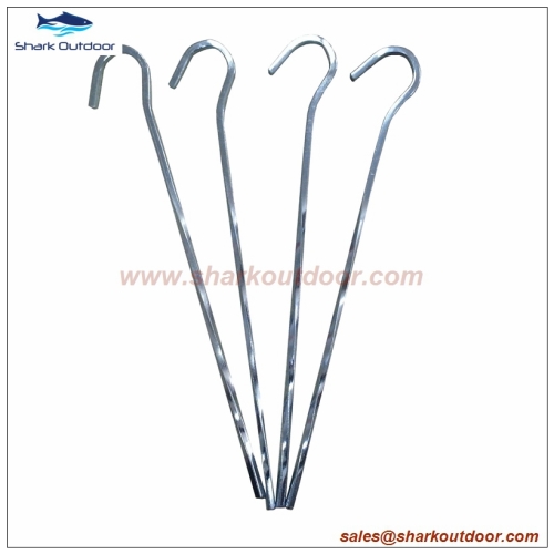 7" Steel twist drill tent peg tent stake