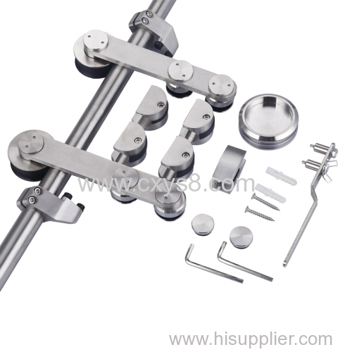 Stainless steel glass door hardware set