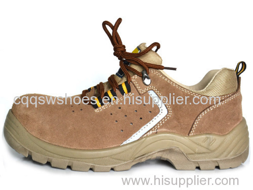 brown emboss leather boot safety shoes manufacture/supplier in/from China