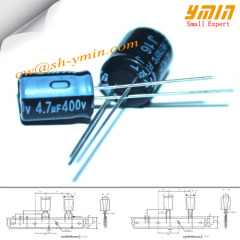 4.7uF 400V 10x9mm Low DF Capacitors LKF Series 105C 7000 ~ 10000 Hours Radial Aluminum Electrolytic Capacitors RoHS
