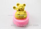 Lovely Bear Flexible Custom Silicone Molds For Soap Anti - Dust 10.5*8.5*3.8cm