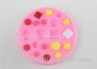 Food Grade Round 3D Silicone Cake Molds Gem Diamond Shaped Eco - Friendly