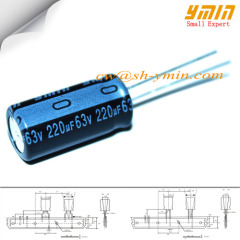 63V 220uF 10x20mm Capacitors LKF Series 7000 ~ 10000 Hours Radial Aluminum Electrolytic Capacitors for LED Power Supply