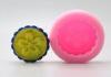 Round Flower Pink Color Silicone Soap Molds Durable No Peculiar Smell