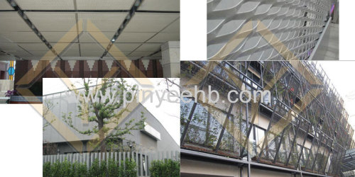 aluminum expanded metal facade mesh curtain wall mesh