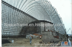 Coal shed metal steel space frame design grid structure building