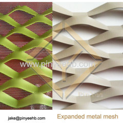 aluminum expanded metal facade mesh curtain wall mesh