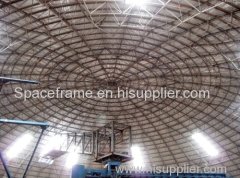 Dome supermarket steel space frame structure roof system steel building