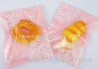 Pink Colored Biodegradable Plastic Cake Bags Disposable Self - Sealing 16*22cm