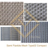 stainless steel semi flexible woven wire & rope mesh curtain facade