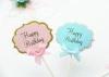 FDA Approval Cupcake Decorating Toppers For Cakes Ornament Pink And Blue Disposable