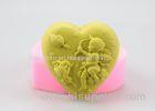 Handmade Heart Shaped Silicone Soap Making Molds Diswasher Safe Non Stick