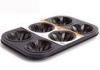 Black Heat Resistant Cast Iron DIY Cupcake Baking Pan Durable 6 Holes