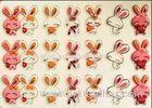 Custom Monogram Chocolate Transfer Sheets Cake Decoration Cartoon Rabbit