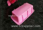 OEM Pink Reusable Rectangle Rubber Silicone Cooking Molds Bread Bakeware