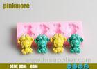 Food Safe Custom Silicone Cake Molds Mickey Mouse 4 Cavities Tasteless