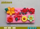 Portable Rectangle Handmade Silicone Flower Molds For Fondant Cake Decorating