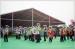 850gsm PVC Fabric Outdoor Event Tent 20M Wide With Red Roof Lining Decoration