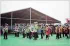 850gsm PVC Fabric Outdoor Event Tent 20M Wide With Red Roof Lining Decoration