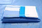 CE / ISO13485 Blue SMMS Sterile Fenestrated Drape for Abdorminal Surgery