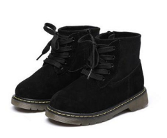 Children fashion faux suede lace up boots