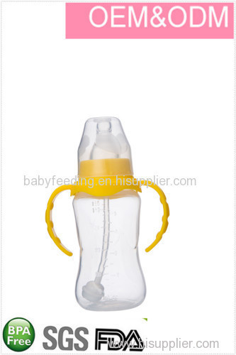 Normal Neck PP Infant Feeding Nursing Bottle Heat-resistant With Handle