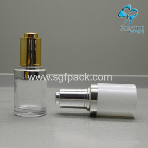 30ml Clear Empty Essential Oil Packaging Cosmetic Glass Serum Dropper Bottle