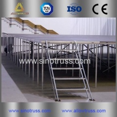 Mobile portable aluminum alloy stages simple stage
