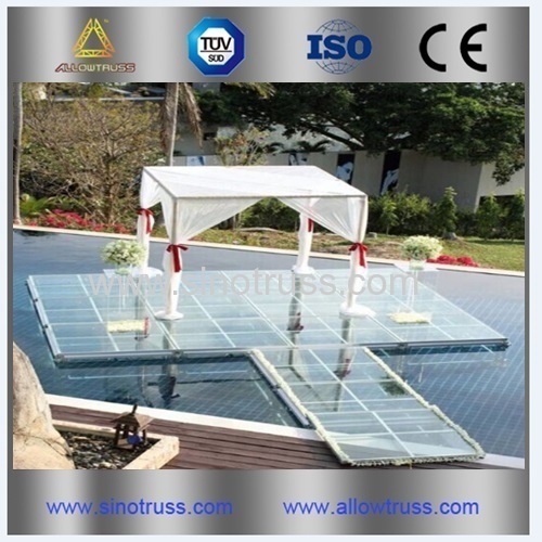 transparent stage for swimming pool plexiglass stage platform