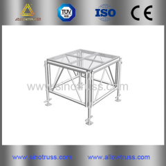 wedding stage aluminum alloy frame transparent plateform