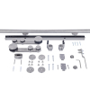 Stainless steel glass door hardware set with soft closer