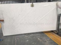Carrara White Veined Collection Quartz Stone Slab with Veined Movement
