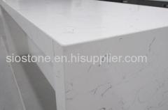 Carrara White Veined Collection Quartz Stone Slab with Veined Movement