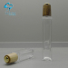 30ml square silm Clear empty essential oil packaging cosmetic square glass dropper bottle with wood lids