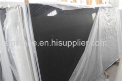 China Black Color Quartz Stone Polished Solid Surface
