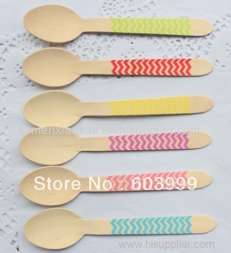 Attractive birch wood cutlery for children