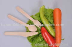 Attractive birch wood cutlery for children