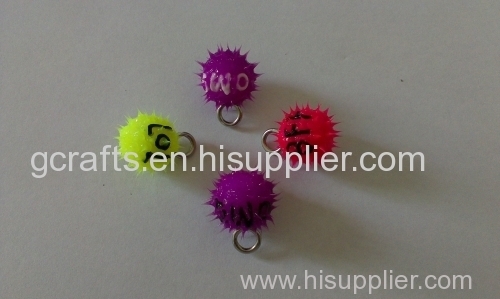 Spiky Rubber Beads, Spiky Rubber Charms, Silicone Rubber Beads and Charms