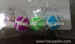 Colorful Spiky Rubber Earrings