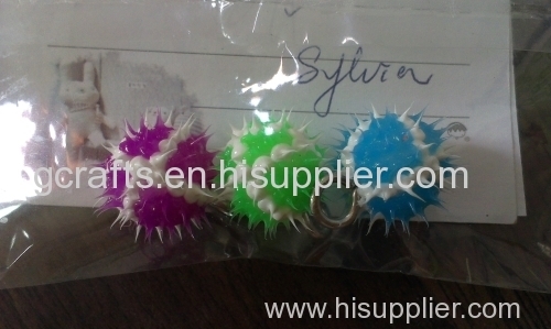 Spiky Rubber Beads, Spiky Rubber Charms, Silicone Rubber Beads and Charms