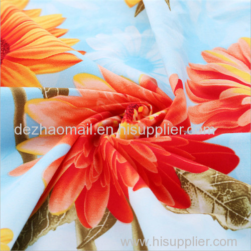 100% Cotton Fabric Whith Flower Printed