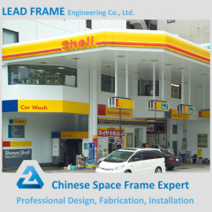 Prefabricated long span steel structure canopy gas filling station